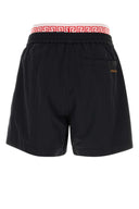 Versace Black Nylon Bermuda Shorts