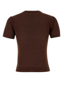 Ganni Brown Cotton Sweater