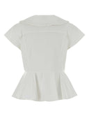 Ganni White Poplin Top