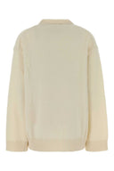 Ganni Ivory Wool Blend Oversize Sweater