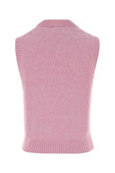 Ganni Pink Wool Blend Vest