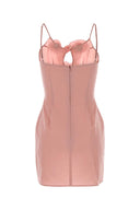 Magda Butrym Minivestido rosa de mezcla de algodón