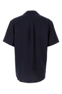 Giorgio Armani Navy Blue Viscose Blend Shirt