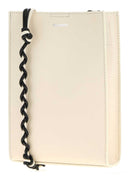 Jil Sander Ivory Leather Small Tangle Shoulder Bag
