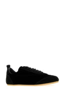 Jil Sander Black Velvet And Suede Etage Sneakers