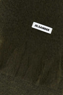 Jil Sander Olive Green Mohair Blend Scarf