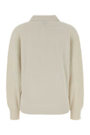 Calvin Klein Collection Polo Helga en tricot ivoire