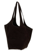 حقيبة تسوق Attico Dark Brown Suede Large Le Scoop