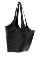 The Attico Black Leather Large La Scoop Shoulder Bag