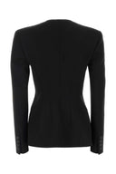 The Andamane Black Stretch Gabardine Melanie Blazer