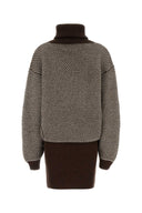 Mini abito maglione in misto lana ricamato Maison Margiela Mm6