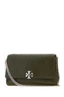 Tory Burch Charlie Umhängetasche aus khakifarbenem Leder