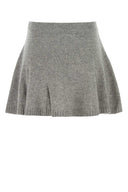 Gimaguas Grey Viscose Blend Sindi Mini Skirt