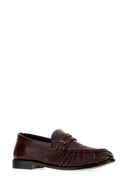 Saint Laurent Burgundy Leather Le Loafers Loafers