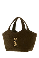 Bolso shopping mediano Icare de ante barro de Saint Laurent