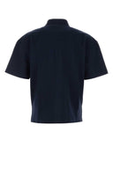 Polo Saint Laurent en piqué bleu marine