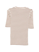 クローズドコットンブレンドストライプTシャツ