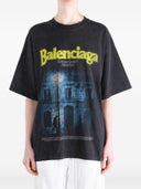 T Shirt Balenciaga in cotone stampato