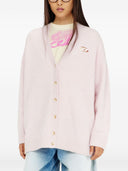 Cardigan en laine mélangée à logo Diesel