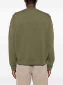 Felpa in cotone con logo Emporio Armani