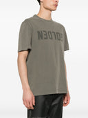 T-shirt in cotone con logo Golden Goose