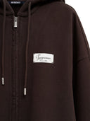 Felpa con cappuccio in cotone con logo Jacquemus