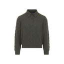 Ralph Laurent Collection Cable Knit Polo Sweater