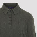 Ralph Laurent Collection Cable Knit Polo Sweater