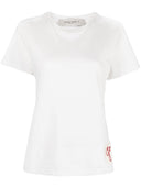 Golden Goose Golden W`s Slim T Shirt Distressed Cotton Jersey