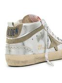 Golden Goose Mid Star Laminated Upper And Spur Suede Star And Wave