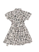 Golden Goose Journey Girl's Shirt Dress Edge Piping Insert Light Cotton Canvas A.O. Flower Print