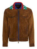 Dsquared2 Knit Collar Suede Jacket
