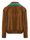 Dsquared2 Knit Collar Suede Jacket