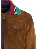 Dsquared2 Knit Collar Suede Jacket