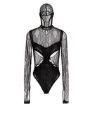 Dion Lee Cut Out Detail Lace Bodysuit