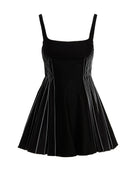 Giovanni Bedin Contrast Faltenflanellkleid