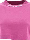 Palm Angels "Classic Logo" Cropped T Shirt