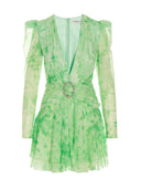 Alessandra Rich Tie Dye Silk Dress