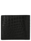 Saint Laurent Logo Croc Print Wallet
