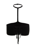 Andreādamo Cropped Top With Lacing