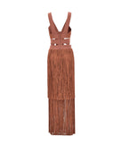 Herve Leger „Low Talist Banded Fringe” sukienka