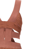 Herve Leger „Low Talist Banded Fringe” sukienka