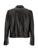 Ferragamo Leather Blazer Jacket