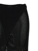 Andreādamo 'Fishnet Knit Midi Wrap’ Skirt