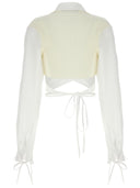 Andreādamo 'Criss Cross' Cropped Shirt