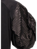 Naakt pailletten t -shirt