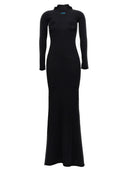 Off White Long Hooded Dress