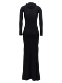 Off White Long Hooded Dress