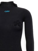 Off White Long Hooded Dress