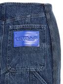 Aus weißem 'Motorrad' Minirock